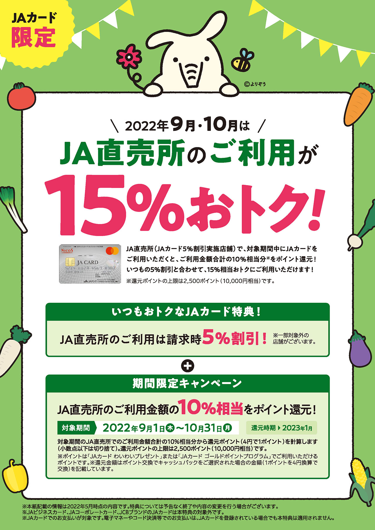 JAカードキャンペーンのご案内