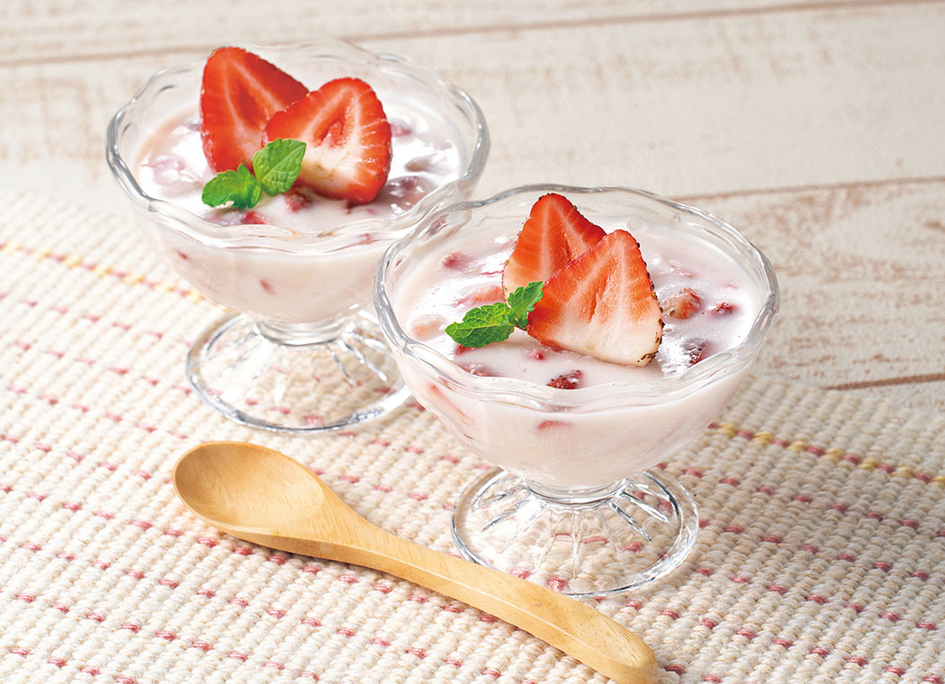 イチゴの甘酒ぷりん