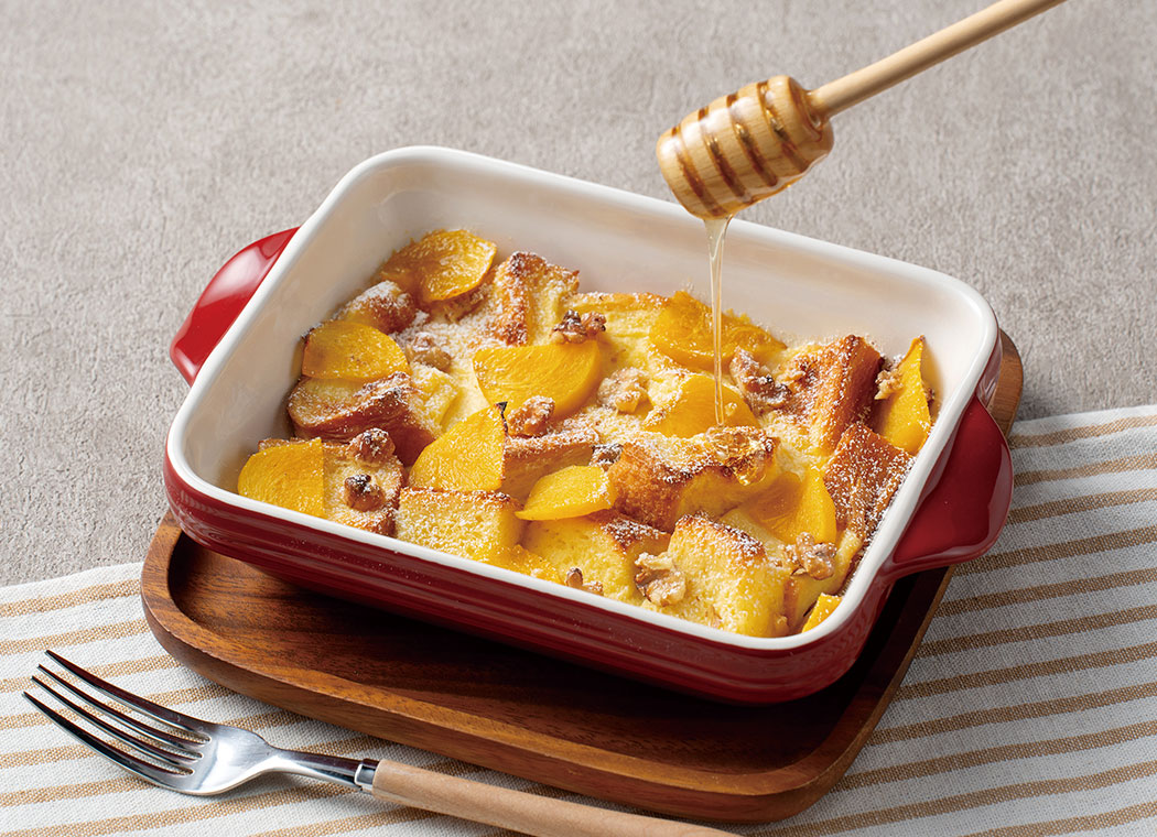 柿とクルミのパンプディング