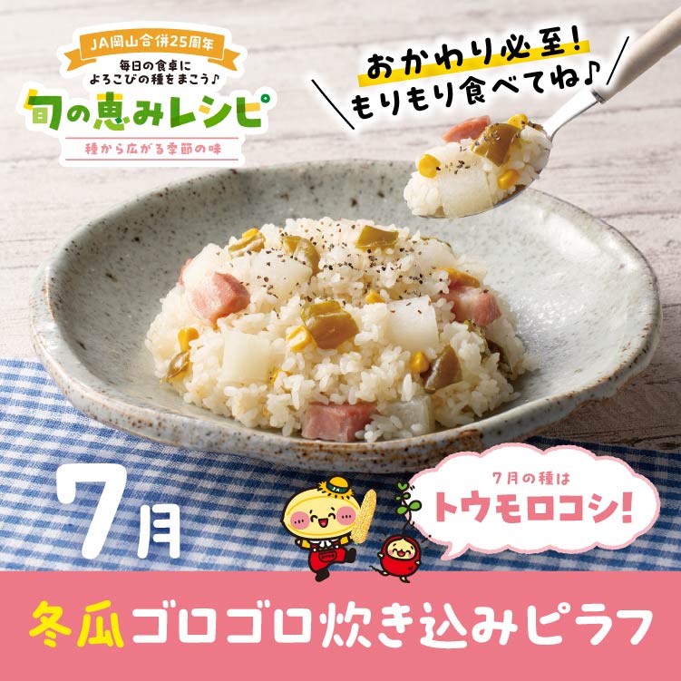 冬瓜ゴロゴロ炊き込みピラフ
